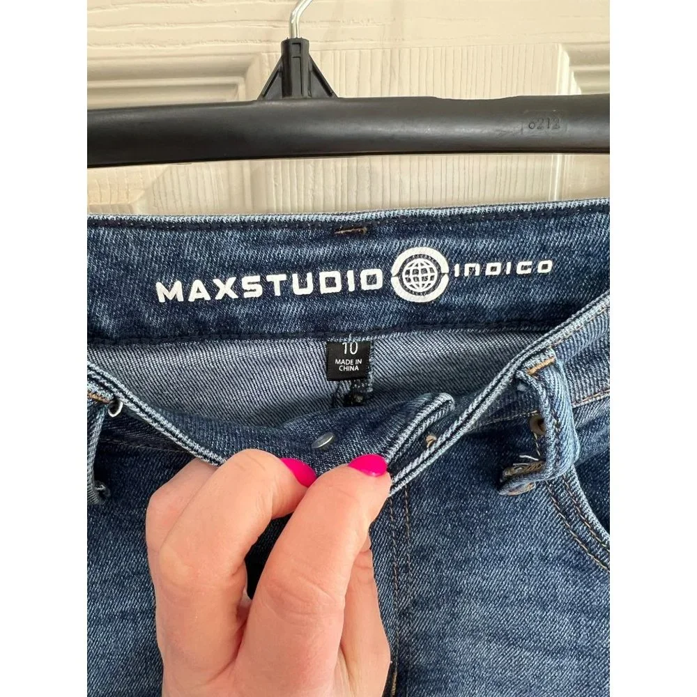 MaxStudio Ladies Hi-Rise Skinny Ankle Jeans Size 10